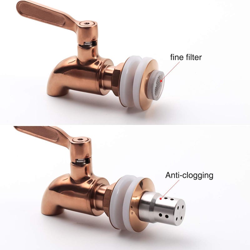 LYTY Beverage Dispenser Replacement Spigot Stainless Steel Polished Finished, Drink Dispenser Wine Barrel Spigot/Faucet/Tap with Anti-Clogging Cap - Image 5